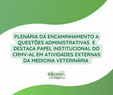 Plenária dá encaminhamento a questões administrativas e destaca Papel institucional do CRMV-AL Em atividades externas da medicina veterinária
