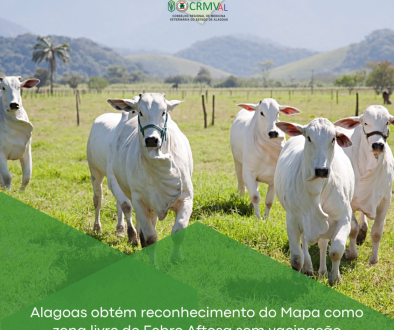 Alagoas obtém reconhecimento do Mapa como zona livre de Febre Aftosa sem vacinação
